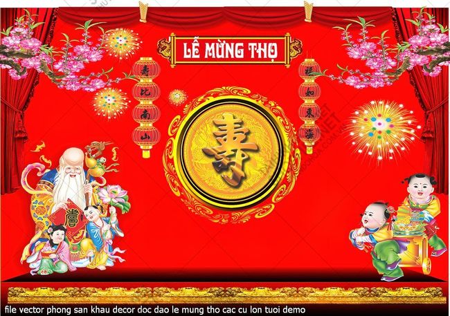 file vector phong san khau decor doc dao le mung tho cac cu lon tuoi